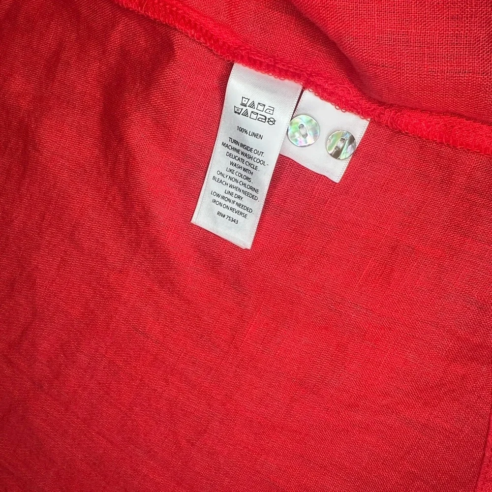 Rachel Zoe Scarlet Linen Shirt - Picture 6 of 11